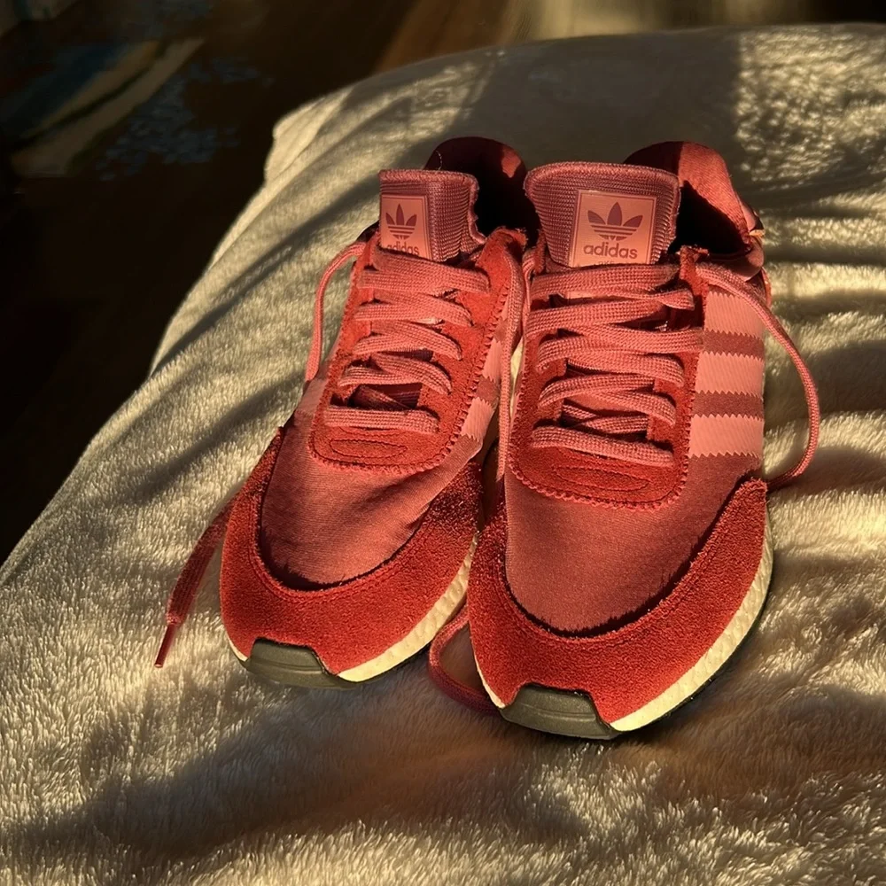 adidas Pink and Red Athletic Shoes - Picture 2 of 6